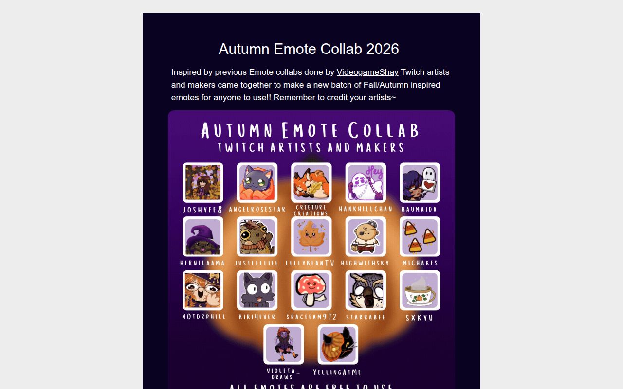 Autumn Emote Collab